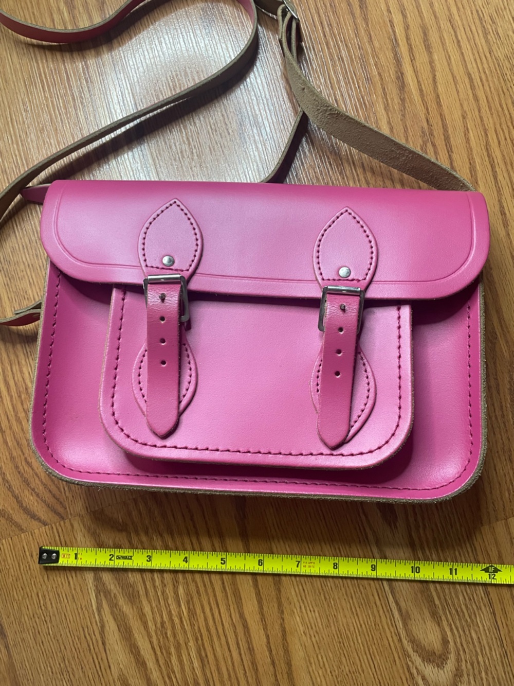 The Cambridge Satchel Company Pink Leather Mini Satchel Crossbody Bag - Picture 12 of 16